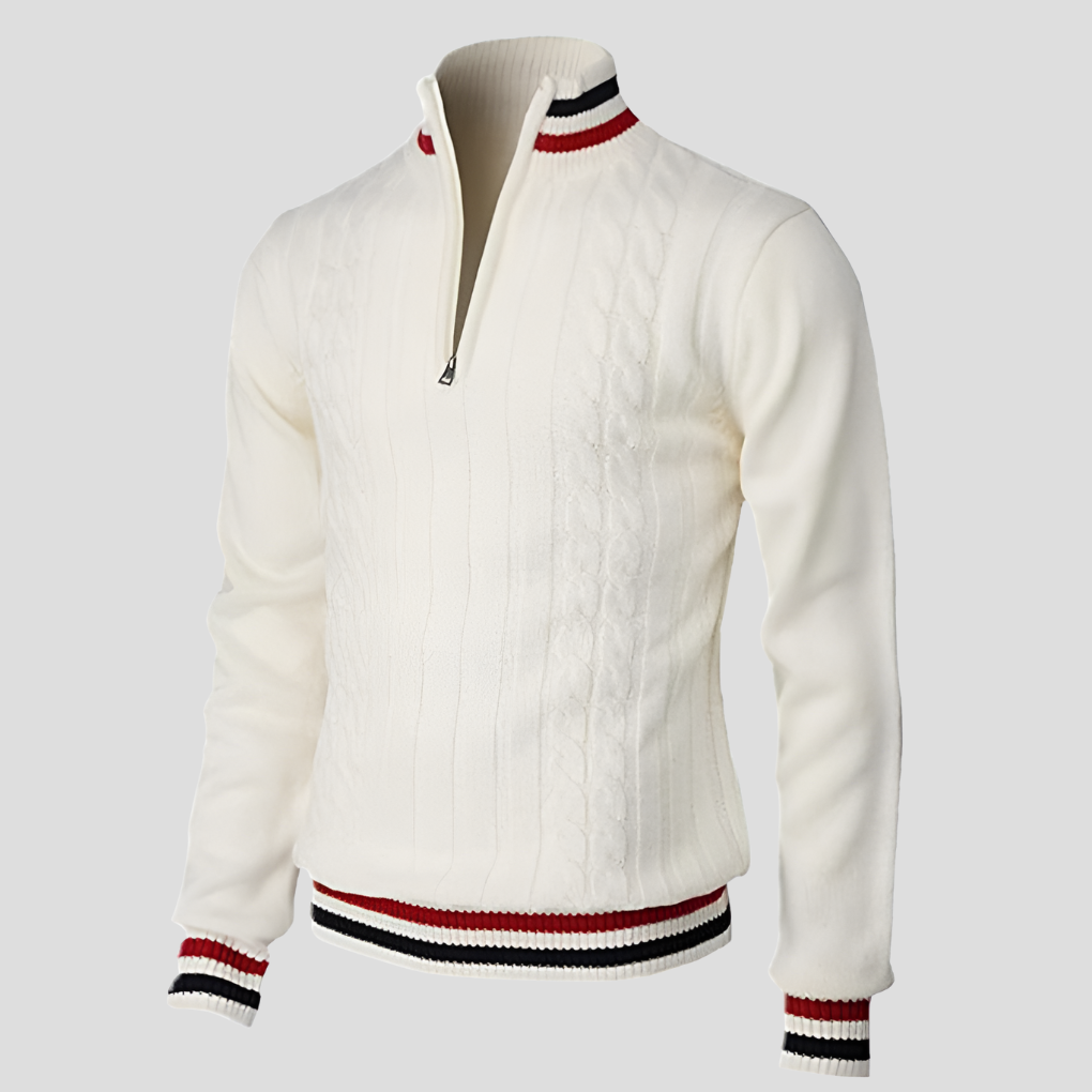 Fashionable Mens Zip Up Sweater - Olytrend