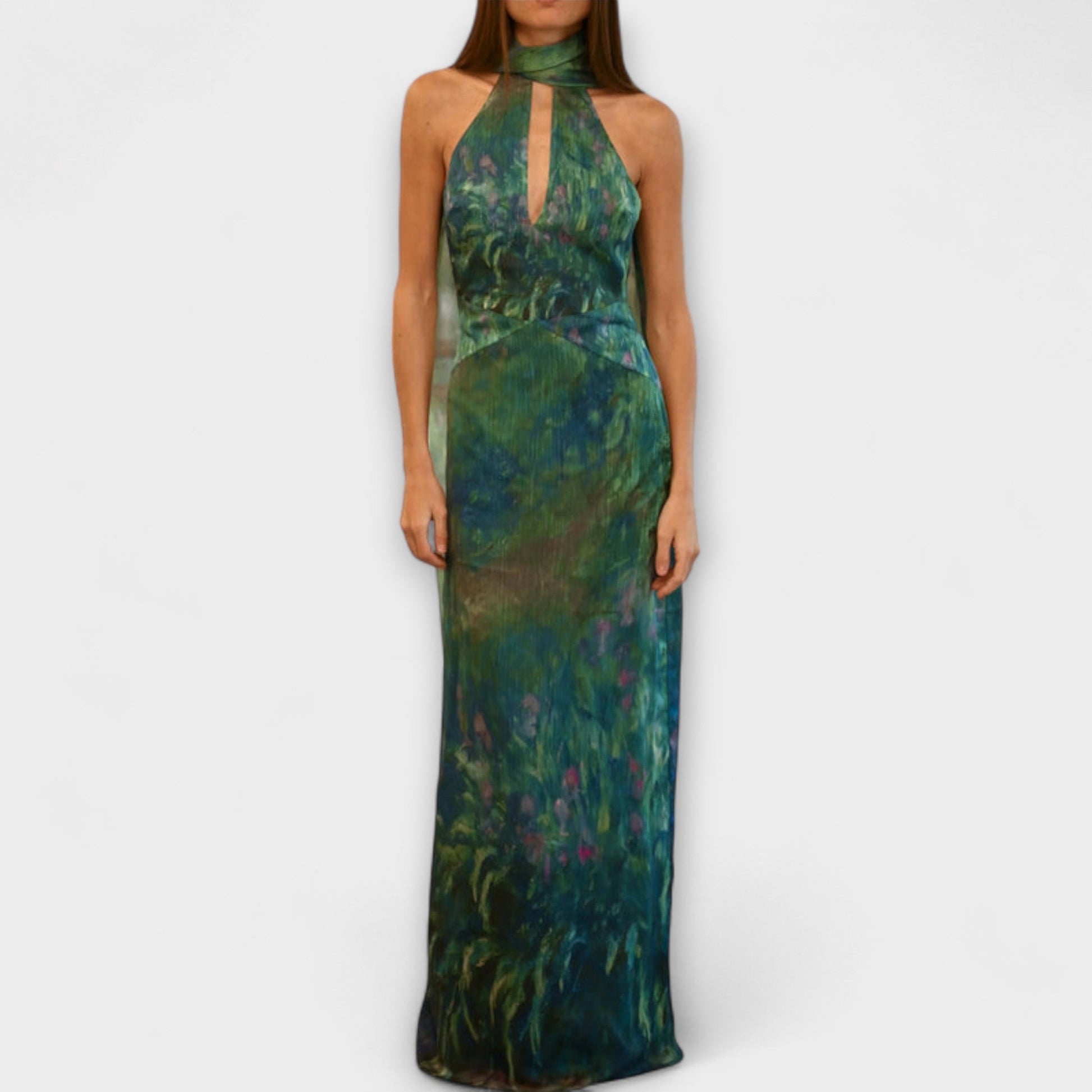 Vibrant Floral Long Dress for Women Summer Parties - Nocini