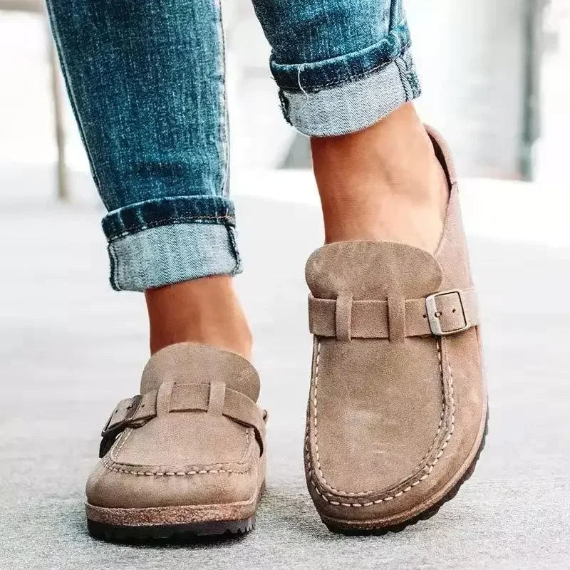 Vintage Strap Slip On Shoes