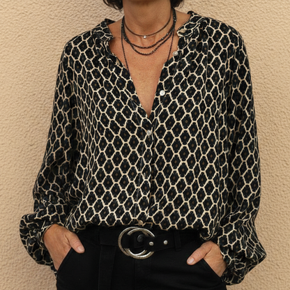 Fall Women's V Neck Shirt - Nocini