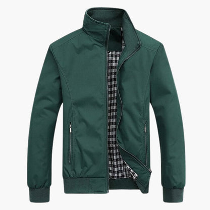 Tailored Fit Mens Leather Bomber Jacket