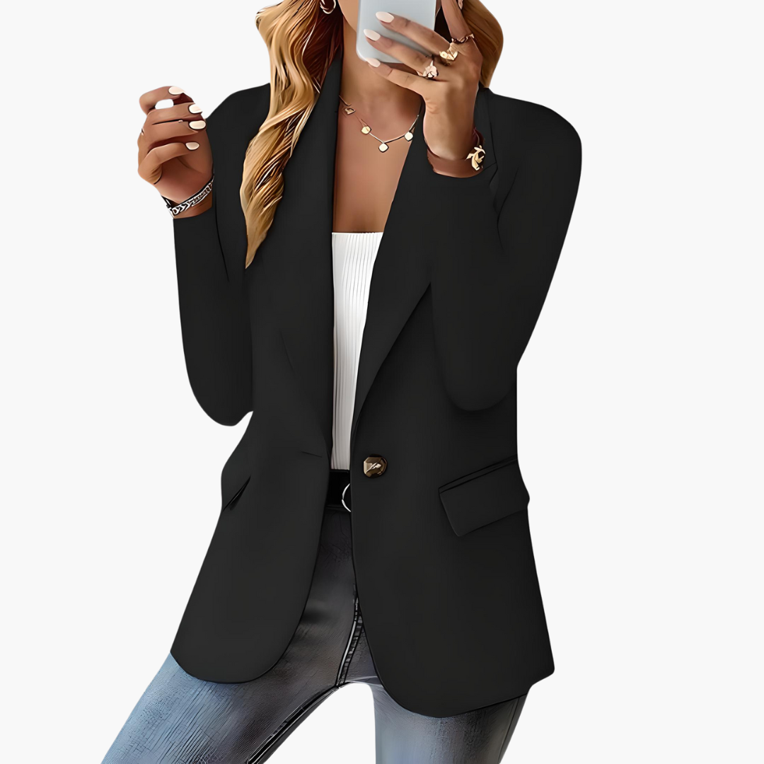 Classic Ladies Jacket with Pockets - Olytrend