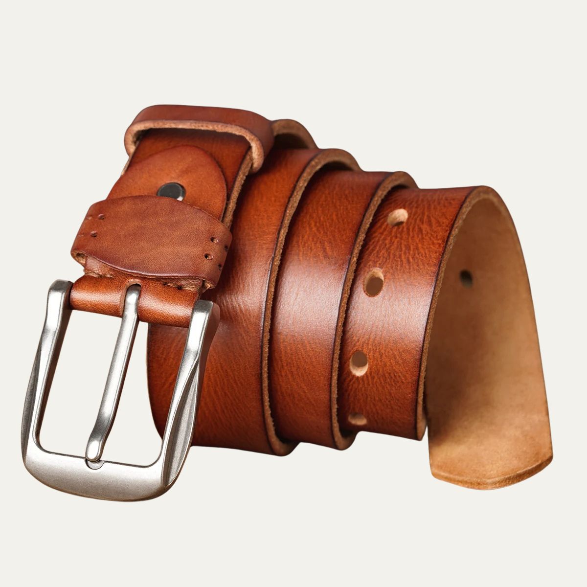 Genuine Leather Belt - Premium Quality Cowboy Style - Nocini