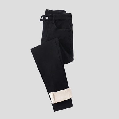 Warm Thermal Women's High Waist Winter Jeans
