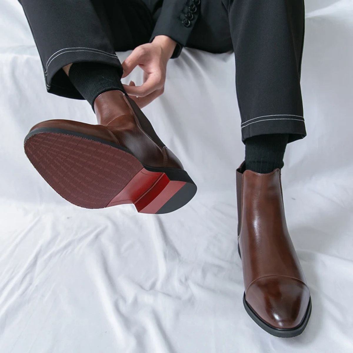 Classic Leather Mens Chelsea Ankle Boots