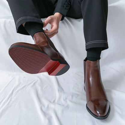 Classic Leather Mens Chelsea Ankle Boots