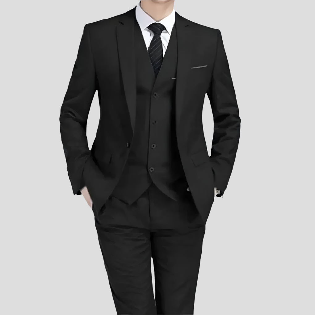 Classic Slim Fit 3 Piece Suit - Olytrend