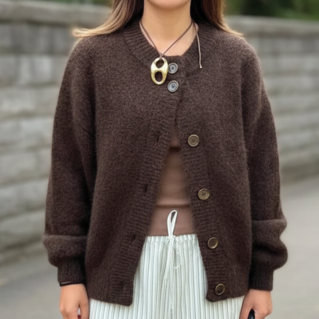 Classic Button Front Sweater - Nocini