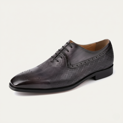 Classic Leather Oxfords For Men - Lace Up Dress Shoes - Nocini
