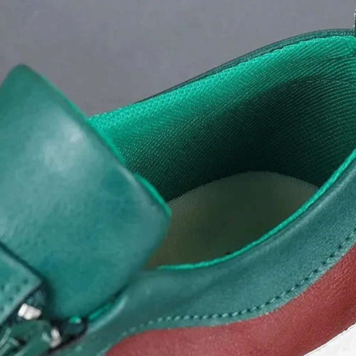 Premium Men's Leather Zip Sneakers