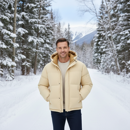 Thermal Insulated Men's Puffer Hooded Winter Coat