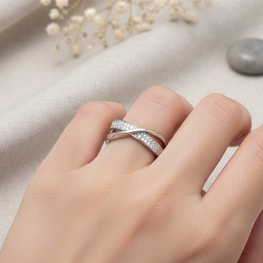 Simple Interlocking Band Ring - Nocini