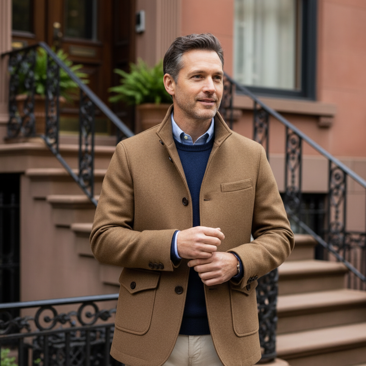 Classic Men's Wool Tailored Coat