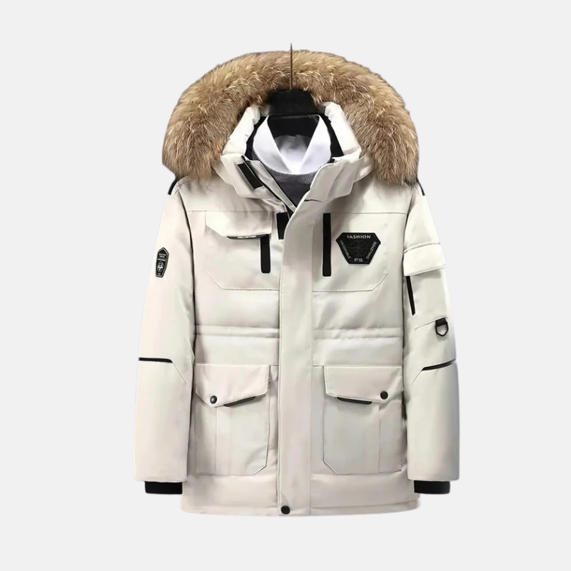 Warm Fur Hooded Parka Coat - Nocini