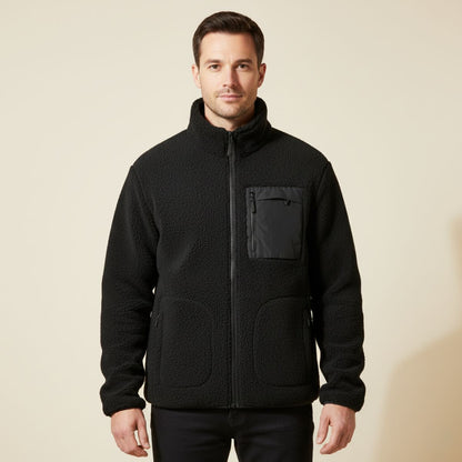 Warm Men's Fleece Zip Up Outdoor Jacket