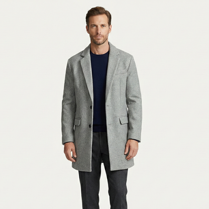 Warm Men's Wool Blend Winter Coat