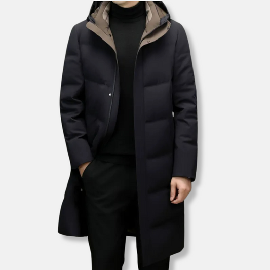 Warm Quilted Long Down Puffer Coat - Nocini