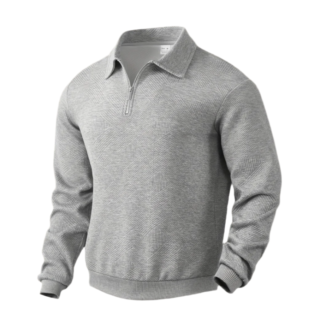 Warm Quarter Zip Knit Sweater for Men