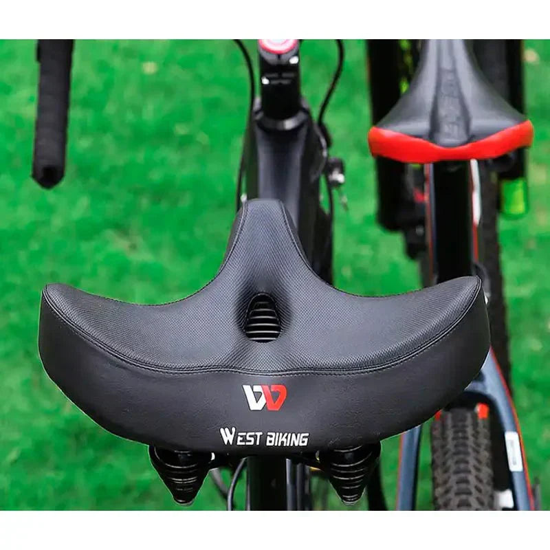 Premium Bike Seat Extra Wide Cushion Saddle