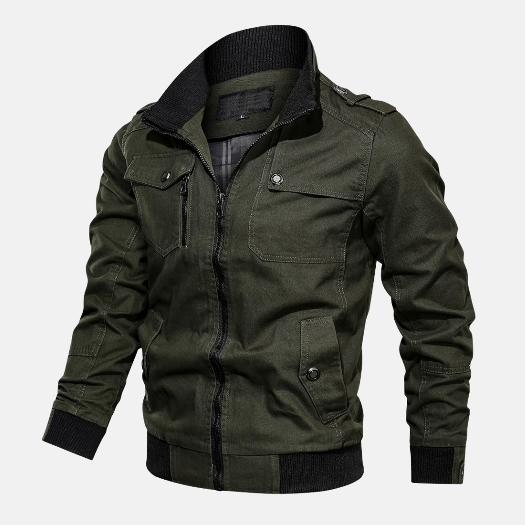 Classic Men's Zip Up Bomber Jacket