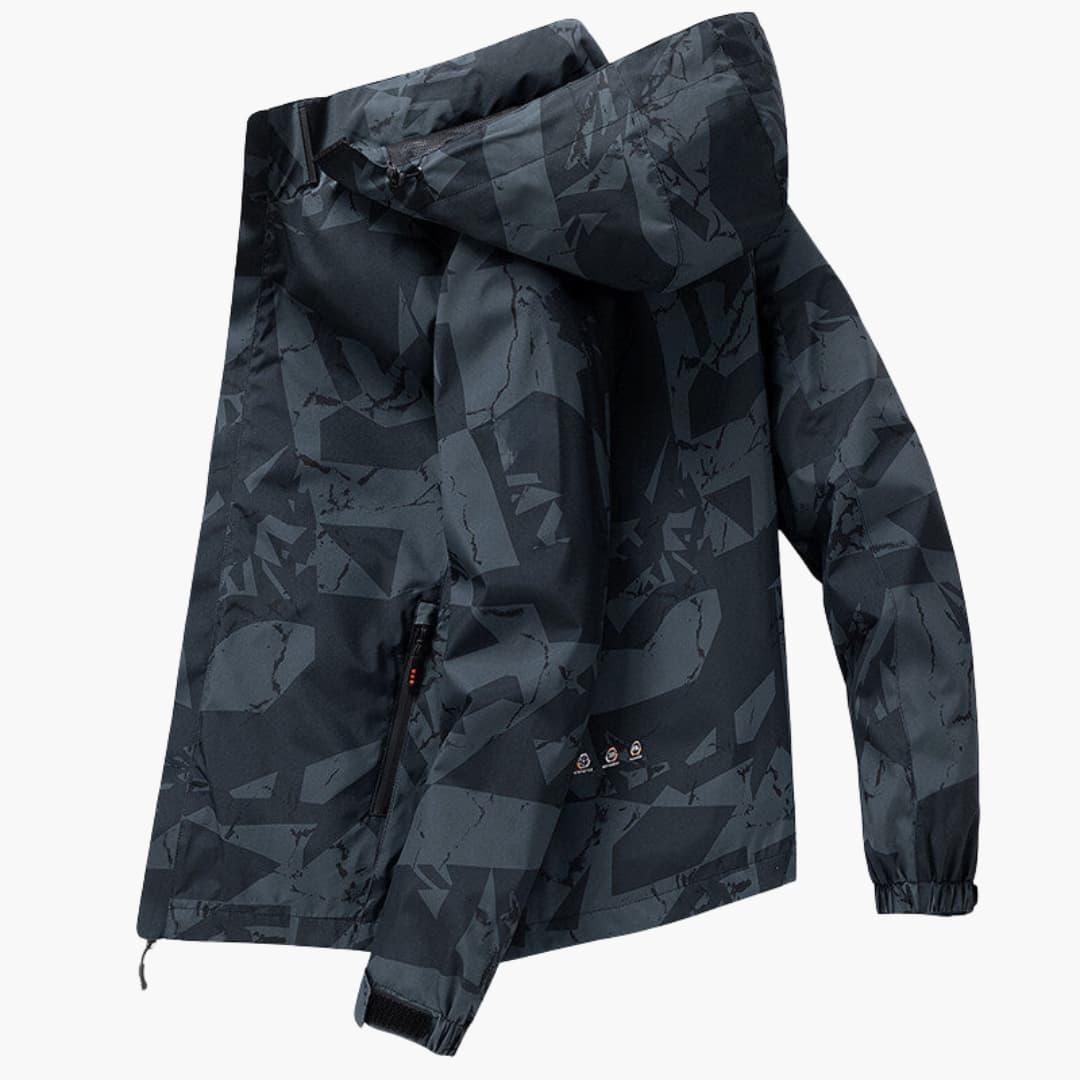 Waterproof Men's Snow Jacket with Adjustable Hood