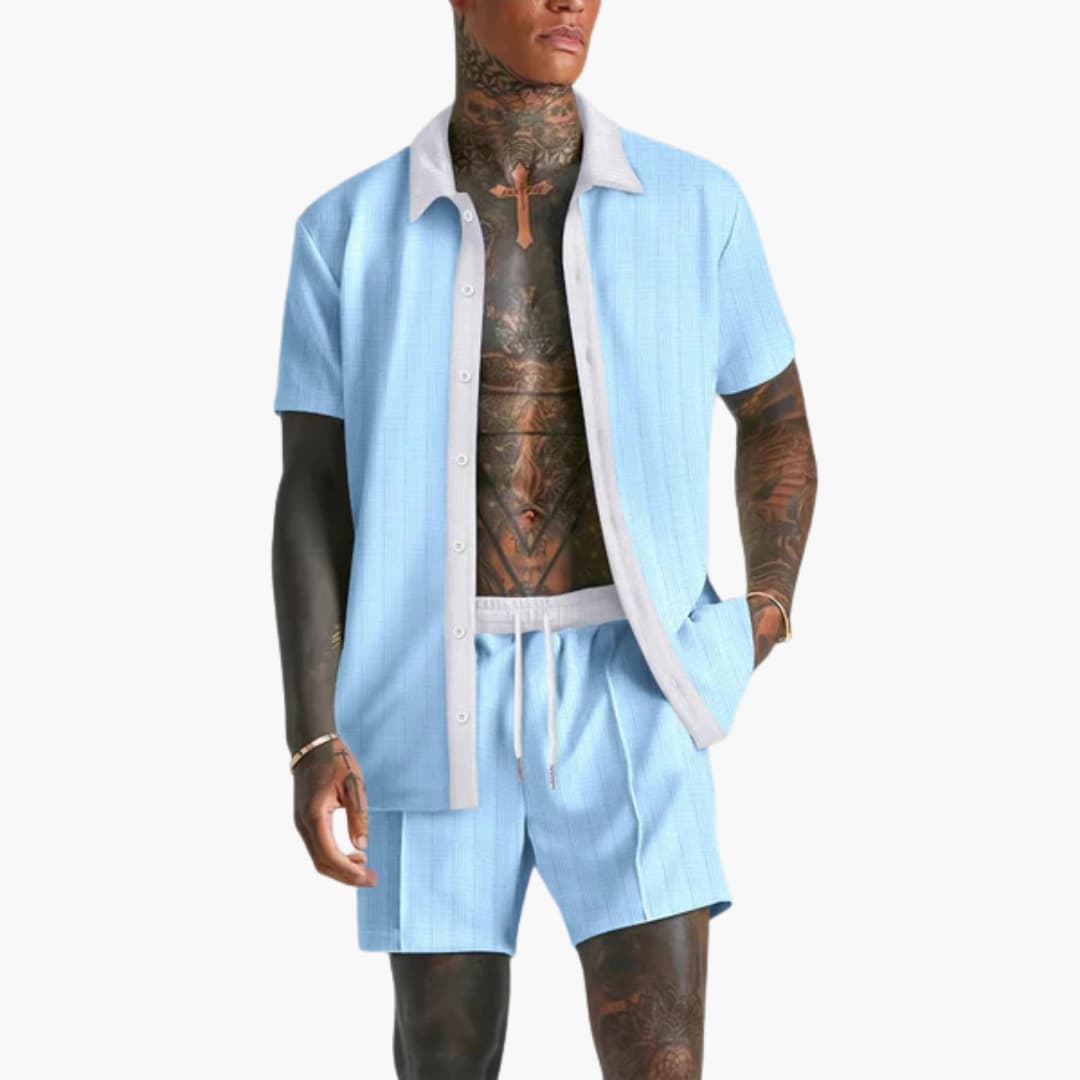 Men's Casual Shorts and Tee Set