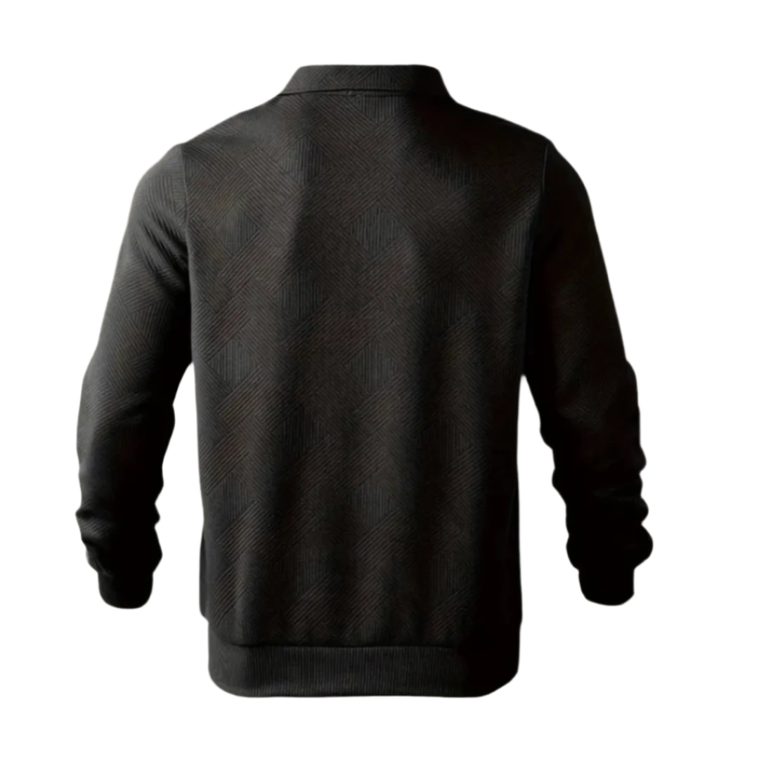 Warm Quarter Zip Knit Sweater for Men