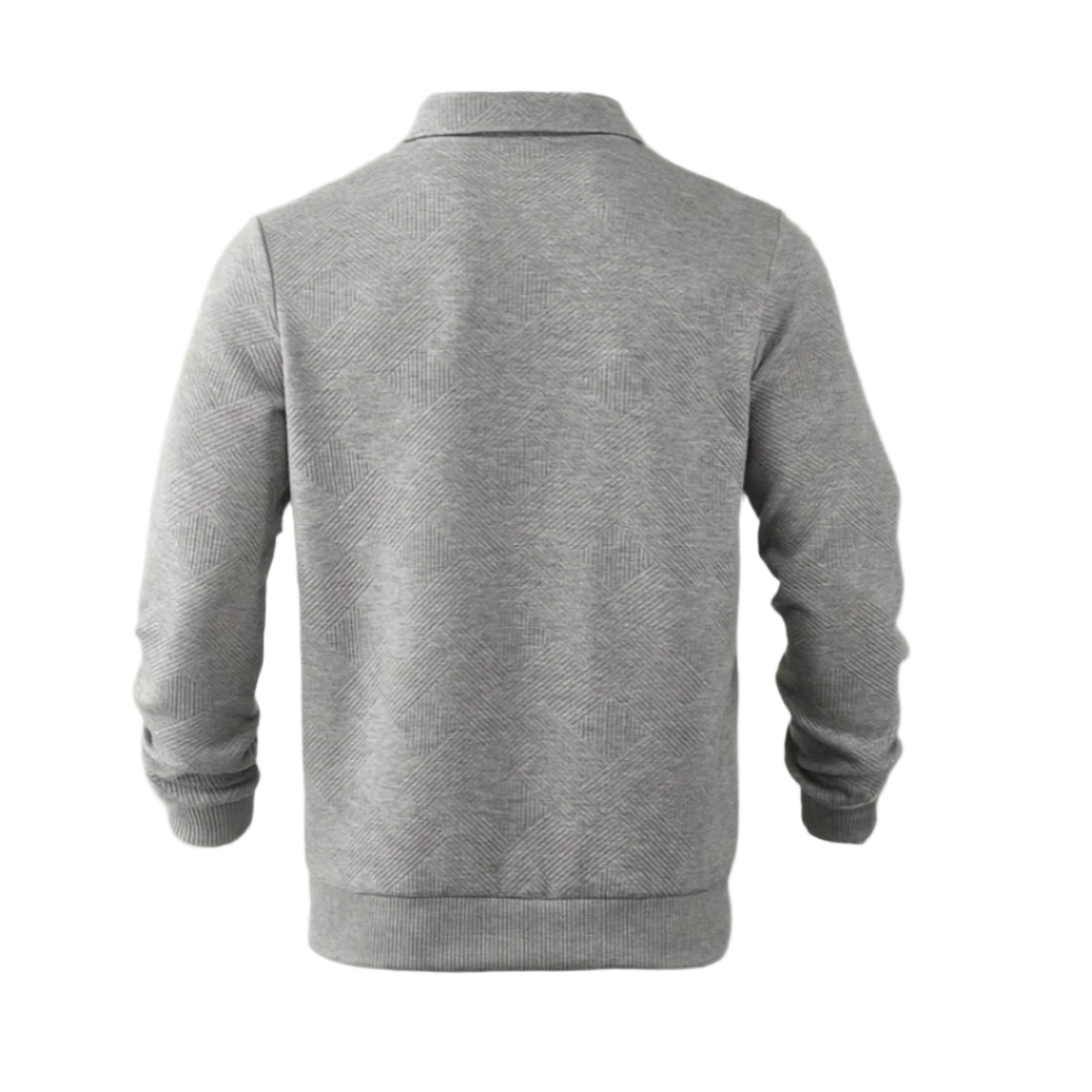 Warm Quarter Zip Knit Sweater for Men