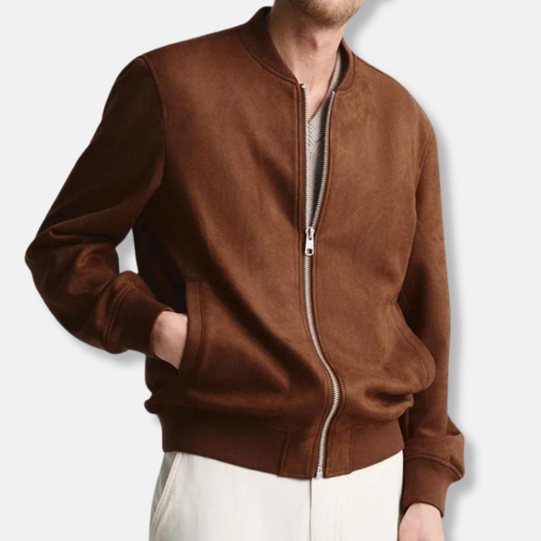 Relaxed Fit Men's Soft Zip Jacket - Nocini
