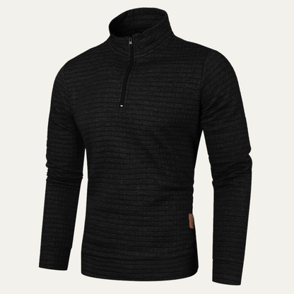Comfortable Men's Breathable Quarter Zip Pullover Sweater