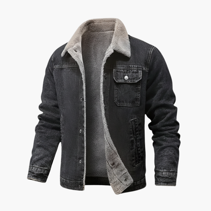 Warm Insulated Denim Jacket for Men - Olytrend