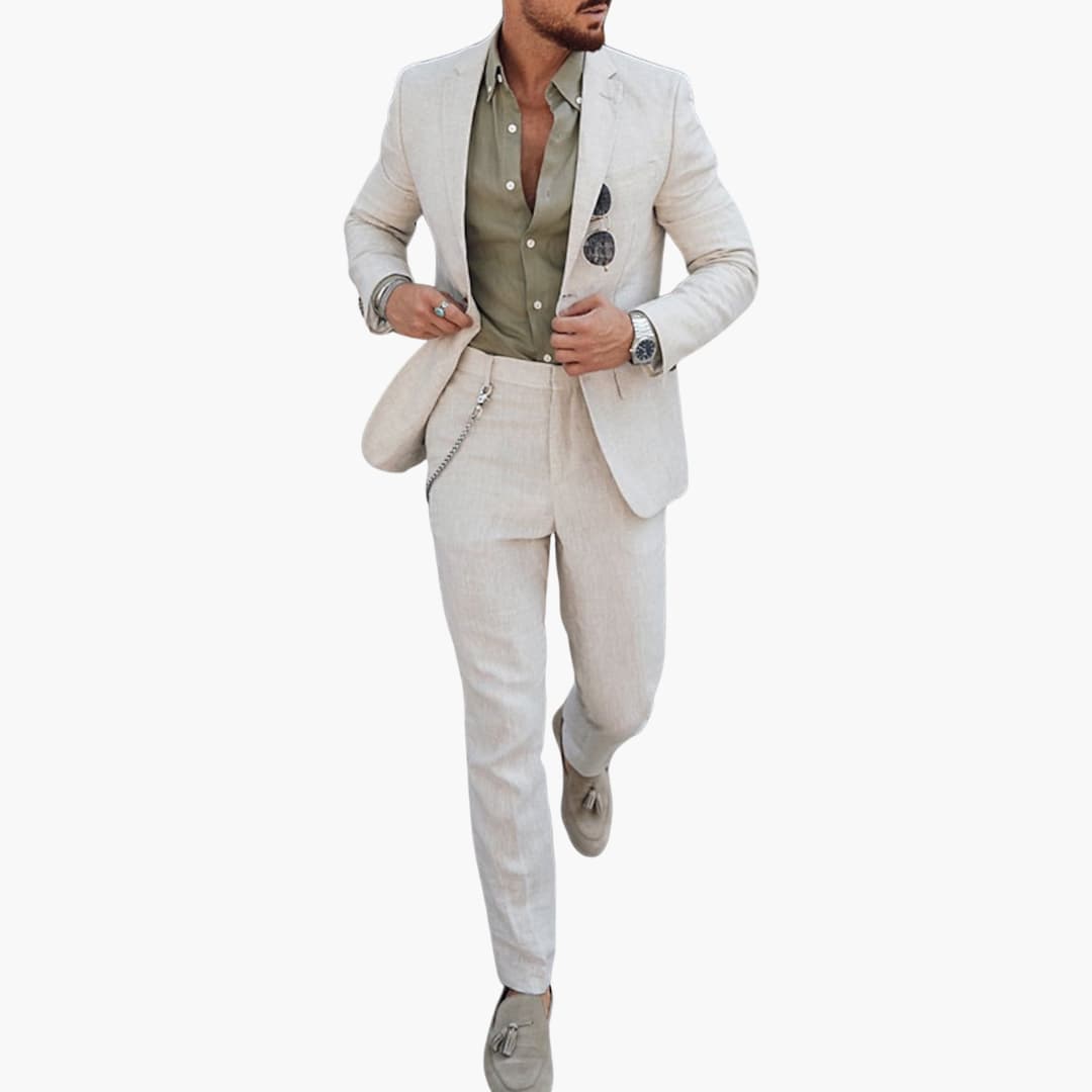 Slim Fit Men's Summer Business Suit - Olytrend