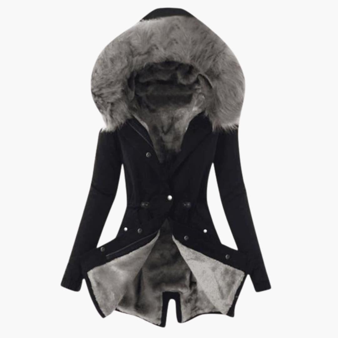 Warm Women's Parka Coat with Hood – Waterproof Insulated - Olytrend