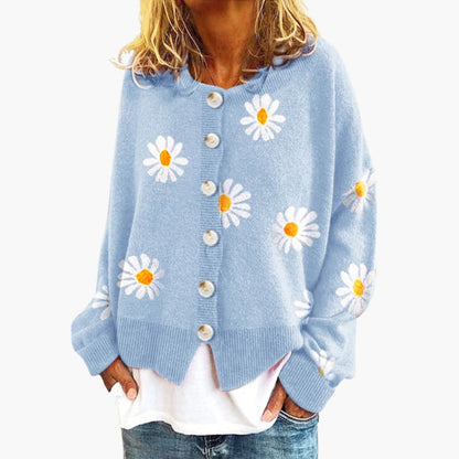 Ladies Floral Long Sleeve Sweater