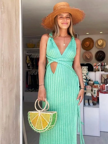 Women's Oversized Crochet Maxi Dress