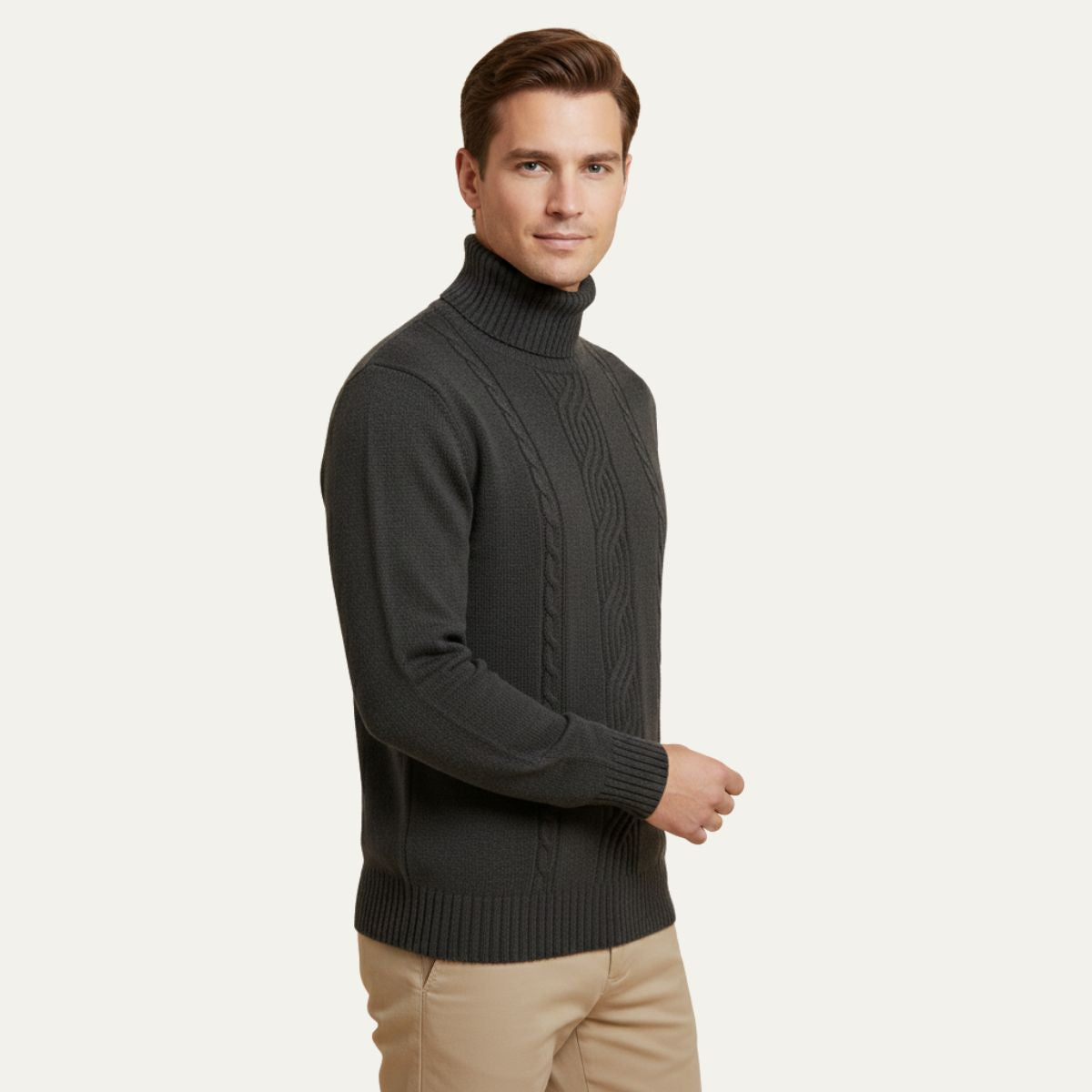 Warm Wool Crew Neck Men's Sweater