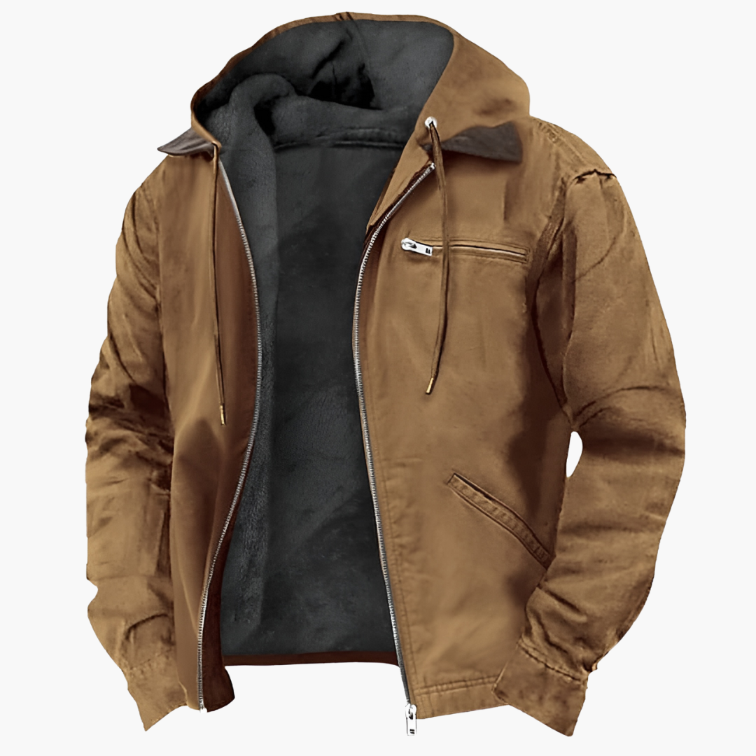 Waterproof Mens Zip Up Hooded Jacket - Olytrend