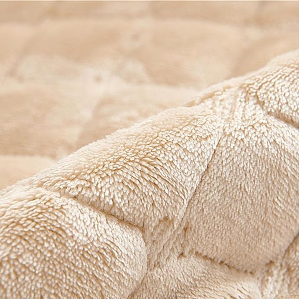 Recliner Cover With Plush Grid Texture and Protective Arm Covers