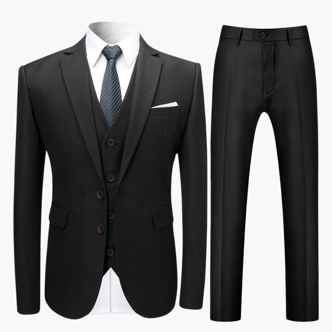 Elegant Single-Breasted Men's Wedding Suit - Olytrend