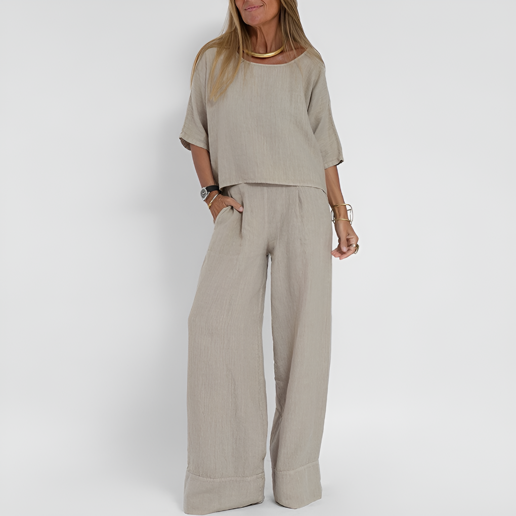 Comfortable Loose Fit 2 Piece Outfit - Olytrend