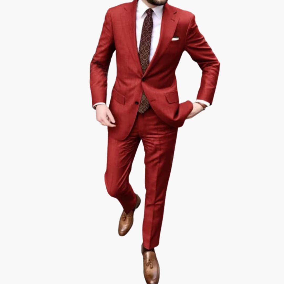 Men's Classic Two-Piece Slim Fit Business Suit