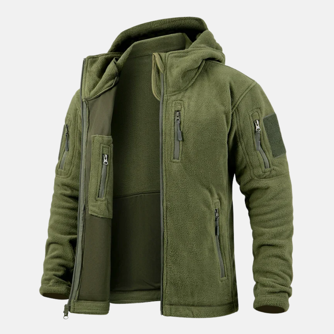 Practical Outdoor Fleece Coat | Classic Fit Mid-Length Jacket - Nocini