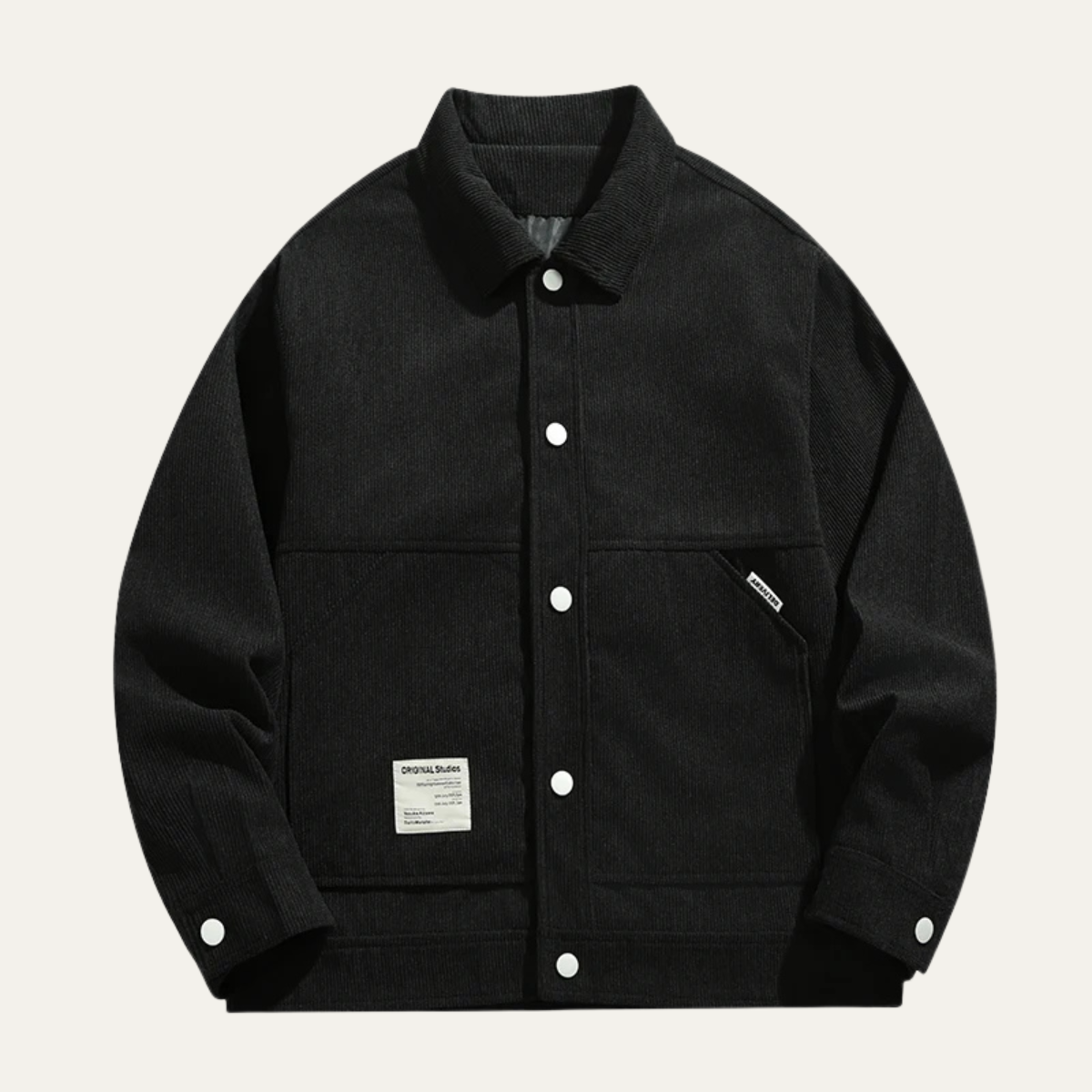 Relaxed Fit Mens Corduroy Button Down Jacket - Nocini
