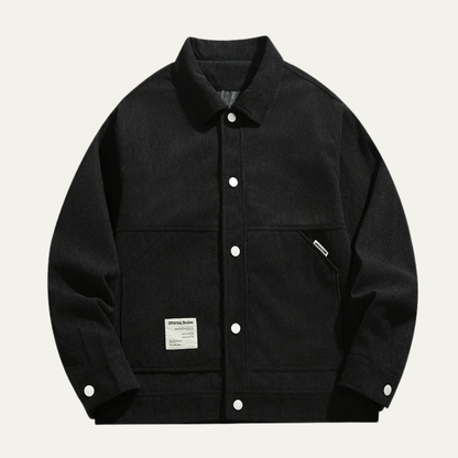 Relaxed Fit Mens Corduroy Button Down Jacket - Nocini