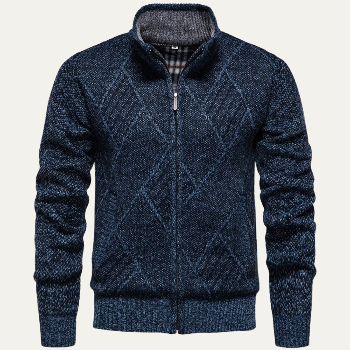 Cozy Men's Warm Knitted Zipper Jacket
