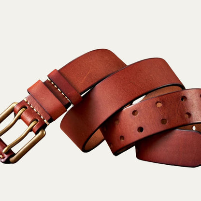 Classic Double Pin Leather Belt