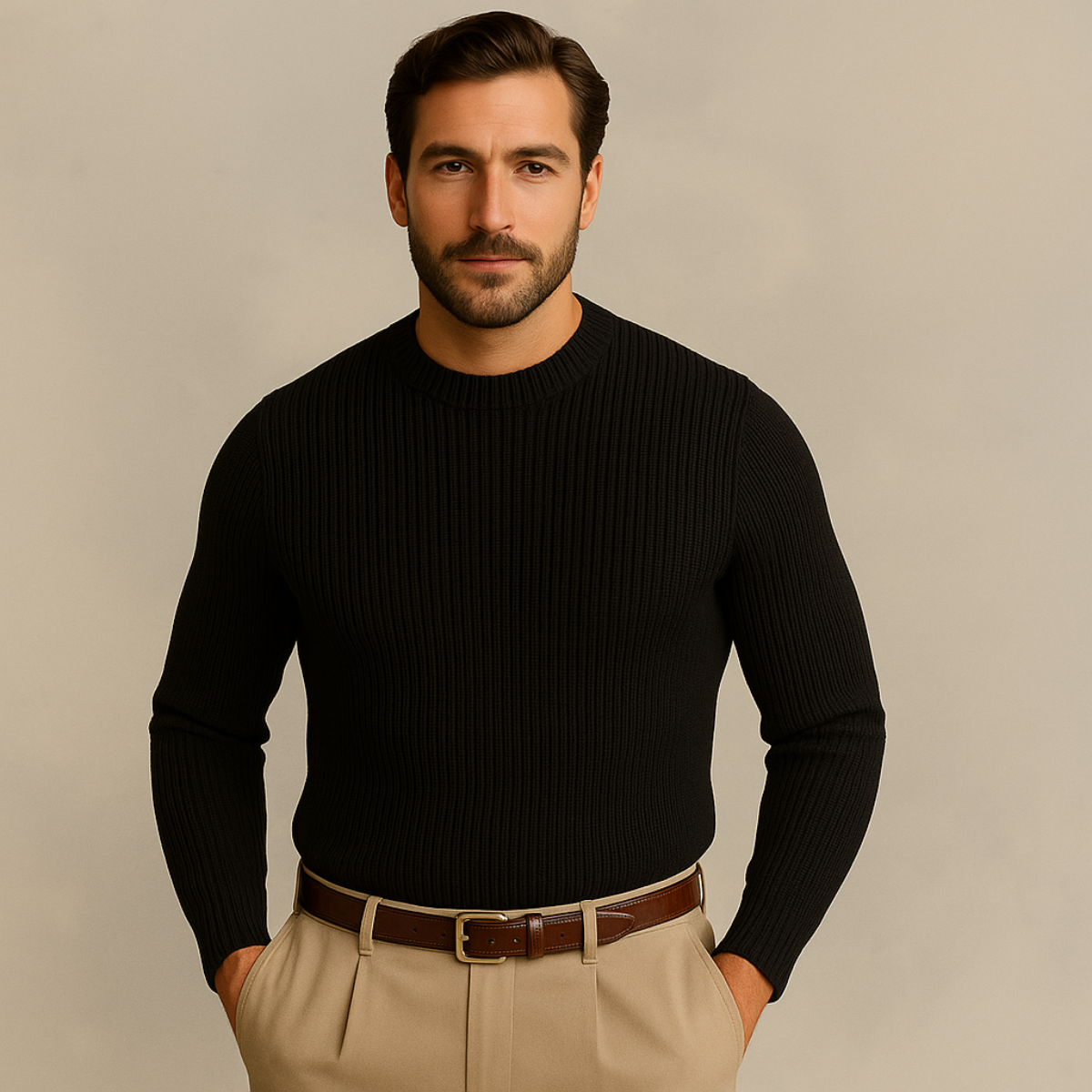 Soft Merino Wool Crew Neck Sweater