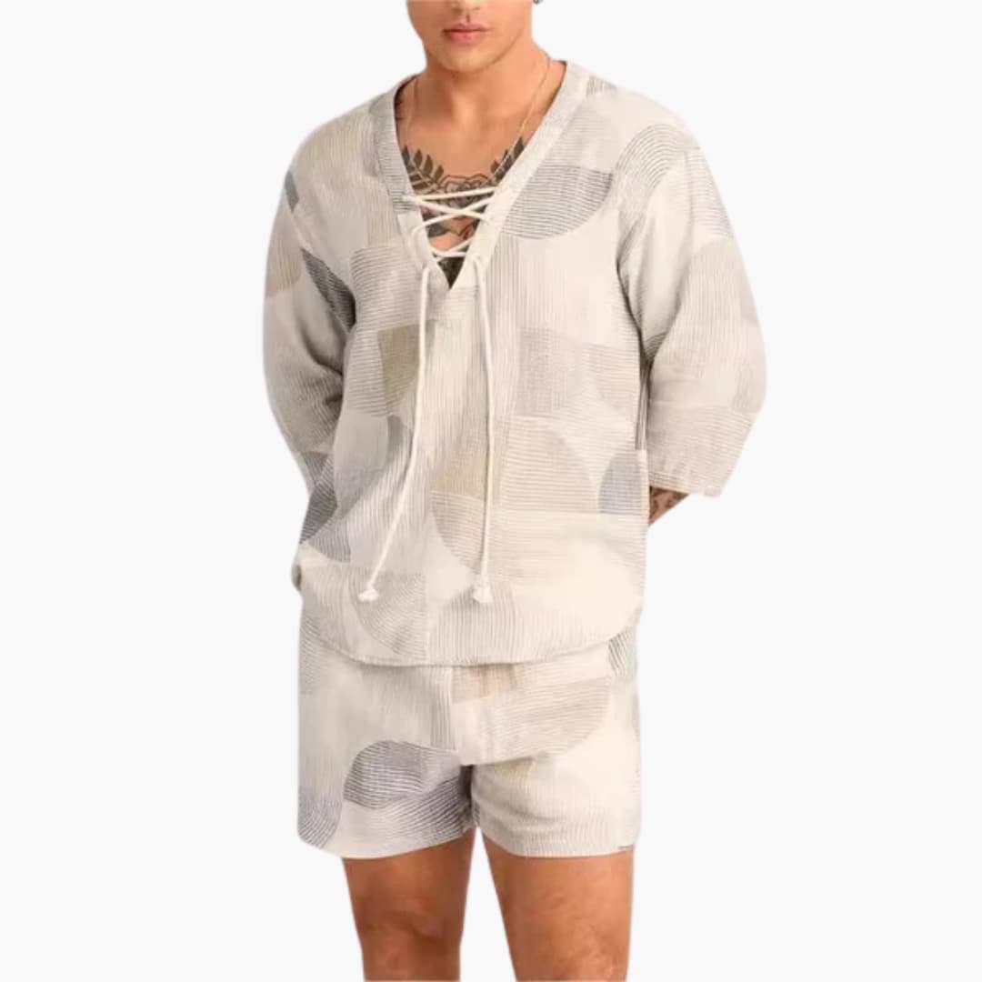 Men's Breathable Tank Top and Shorts Set - Olytrend