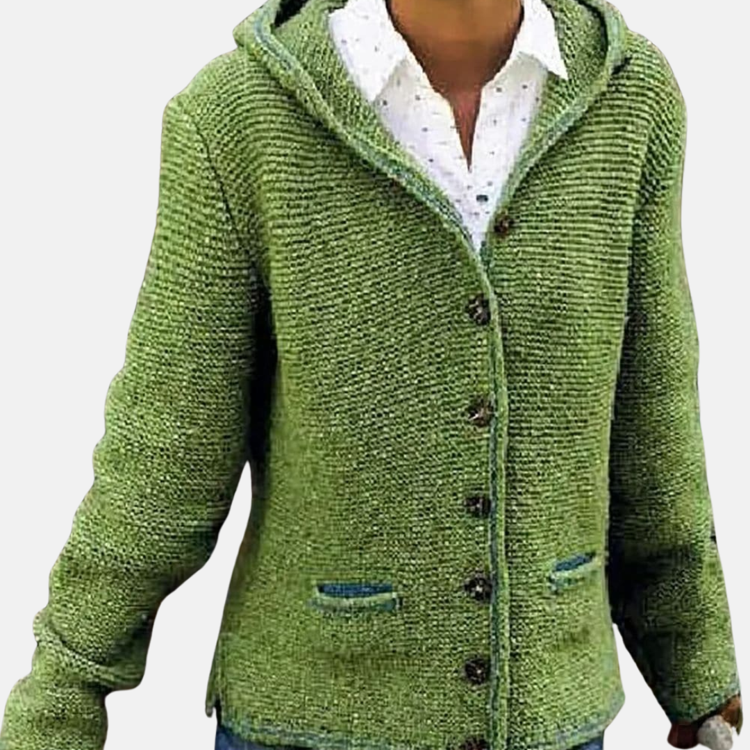 Cozy Button Front Wool Cardigan Sweater - Nocini