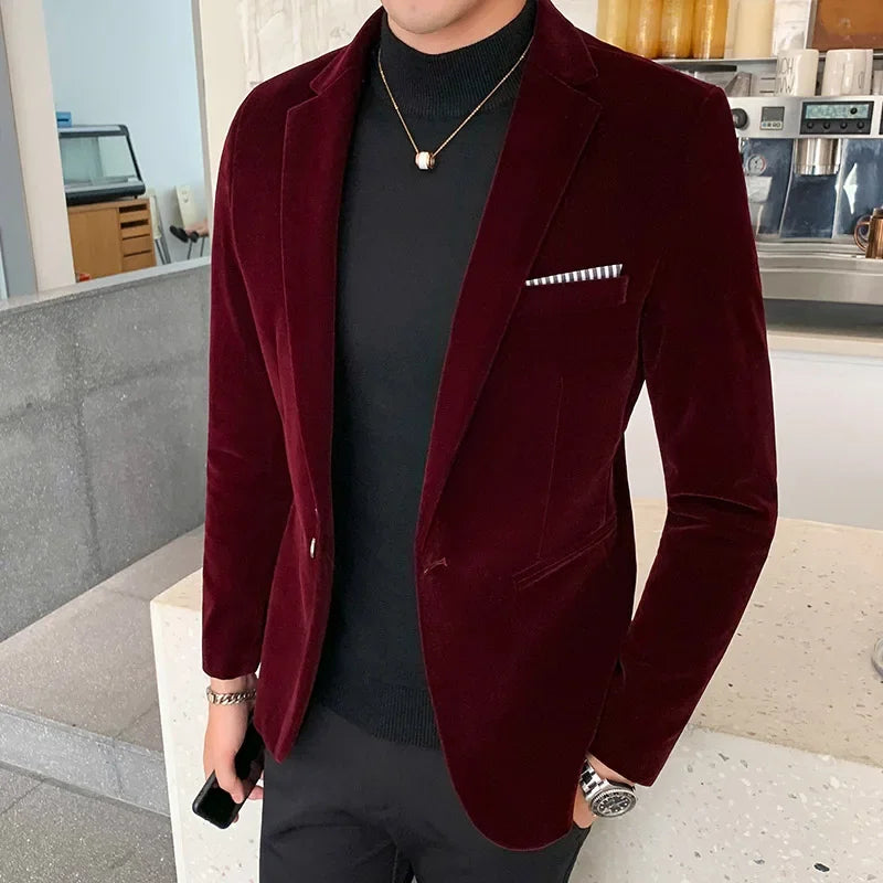 Premium Soft Mens Blazer Jacket - Olytrend